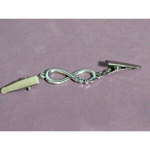 Infinity Love Shawl Cardigan Clasp 3.75 in Long Silver Tone NWOT CL6